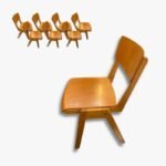 Stapelbare Holzstühle Chaises bois Secondhand Vintage Möbel Dekoration Schweiz