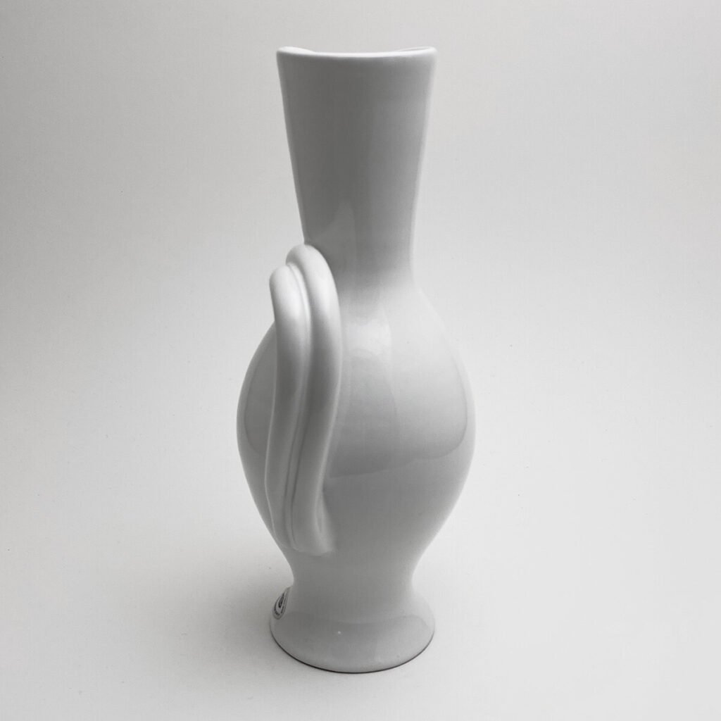 Weiße Keramikvase Handgefertigt – Dünn, Sandfarben, Unglasiert Mit Charakteristischer Oberfläche | Für Wohnzimmer, Kamin, Regal | Ca. 16,5 Cm, 1,6 L