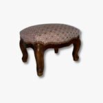 fussbank hocker barock gebraucht mit stoffbezug