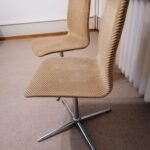 Vintage Bürostühle Polsterstühle Stoff braun beige