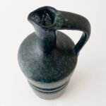 Petrolblaue Vintage-Vase von André Freymond, 70er