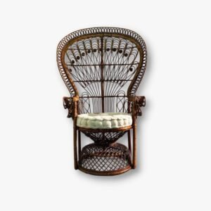 Vintage Rattan Peakcock Sessel "Emanuelle" oder "Pomaré"