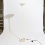 Italienischer Deckenfluter Stehlampe mit Travertinsockel