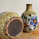 Set mit 2 Vintage Vasen Blumenmotiv