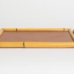 Tablett aus Bambus und Linoleum 60er