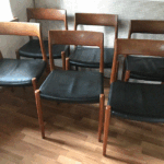 6er Set Stühle Modell 77 von N. O. Møller