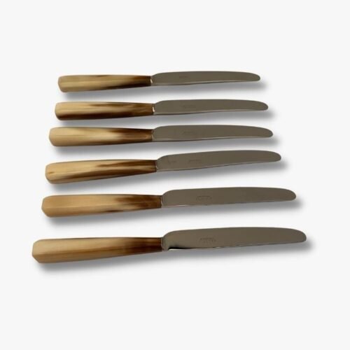 6er Set Klötzli Messer aus Horn-vintage-secondhand-gebraucht-schweiz-