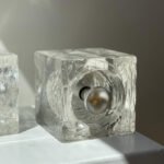 Paar Tischlampen "Eiswürfel"