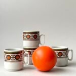 4er Set vintage italienische Espressotassen von TOGNANA