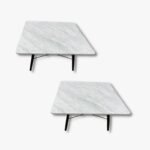Eames Coffee Table Square Marmor weiss von Vitra