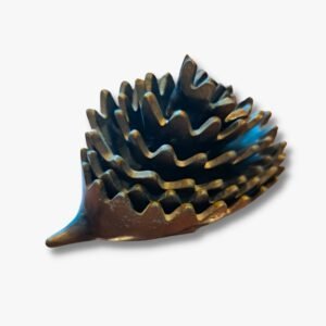 Aschenbecher-Set Igel aus Bronze