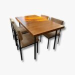 Vintage Teak Esstisch mit 4 Stühlen