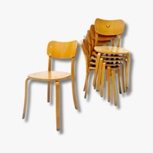 12 Ulmenholzstühle aus Bugholz von Alvar Aalto