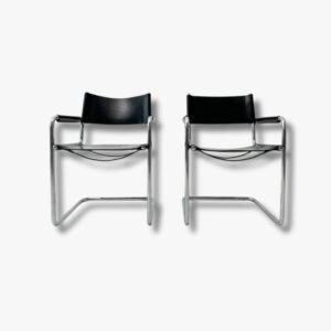2 Matteo Grassi MG5 Set Leder-Ess-/Konferenzstühlen aus Leder