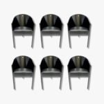 6 Originale Philippe Starck Costes Stühle von Aleph - Driade, 1980er