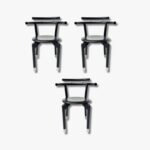 3 Postmoderne Stühle im Stil von Carlo Bimbi, 1970er