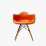 Rostorange Eames Plastic Armchair/Stuhl DAW RE von Vitra