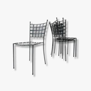 Set 4 Stühle Gusseisen im Stil von Mario Papperzini
