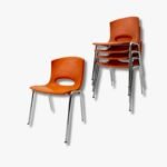 Bridget Stühle von SW Design & Moulding in Frischorange