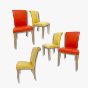Victoria Stühle von Poltrona Frau gelb und orange