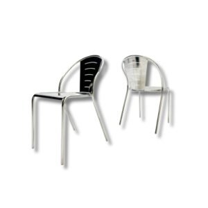 2 Gartenstühle aus Metall von Schaffner