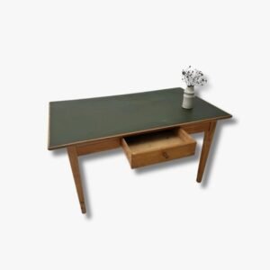 Tisch-mit-Schublade-Linoleum-Tischplatte