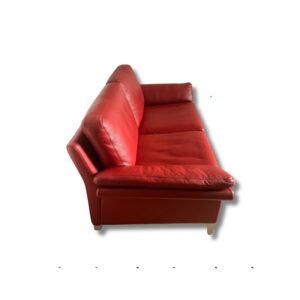 Ledersofa Zweisitzer rot