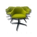 Grüne Vitra Softshell Chair, Vierstern-Untergestell 2010