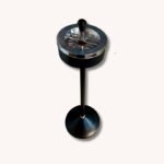 Stand-Aschenbecher schwarz vintage 70er Jahre