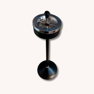 Stand-Aschenbecher schwarz vintage 70er Jahre
