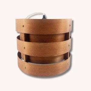Holzlampe im Stil Arne Jakobson