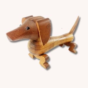 Hund aus Holz im Stil von Kay Bojesen Vintage 1940's Design