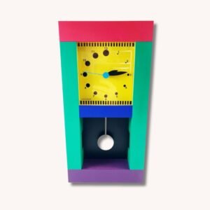 Vintage 80s SUPER PRESENT Pendeluhr Wanduhr Memphis Design