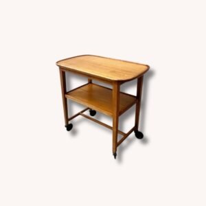 Mid-Century Servierwagen aus Kirschholz, 1960er Jahren