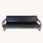 Schönes Ledersofa mit Klappfunktion
