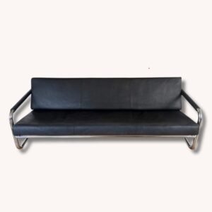 Schönes Ledersofa mit Klappfunktion