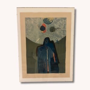 Surreale Blaue Gestalt von Manuel Bea Ververa Litho