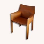 Cassina Cab 413 Stühle in Leder Cognac von Mario Bellini, 2er Set