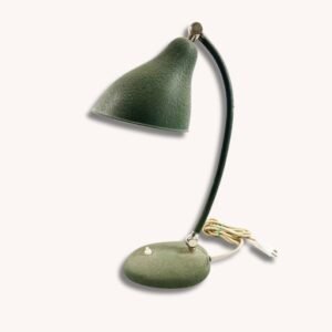 Vintage Belmag Zürich Tischlampe Grün Industrial Design MCM