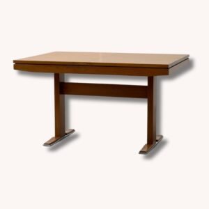 Esstisch aus Teakholz mit Auszug-Mechanik von Asch, 1950er Jahre