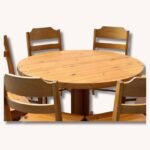 Esszimmer-Set ausziehbarer Tisch und 8 Stühle von NC Sweden, 1970er Jahre