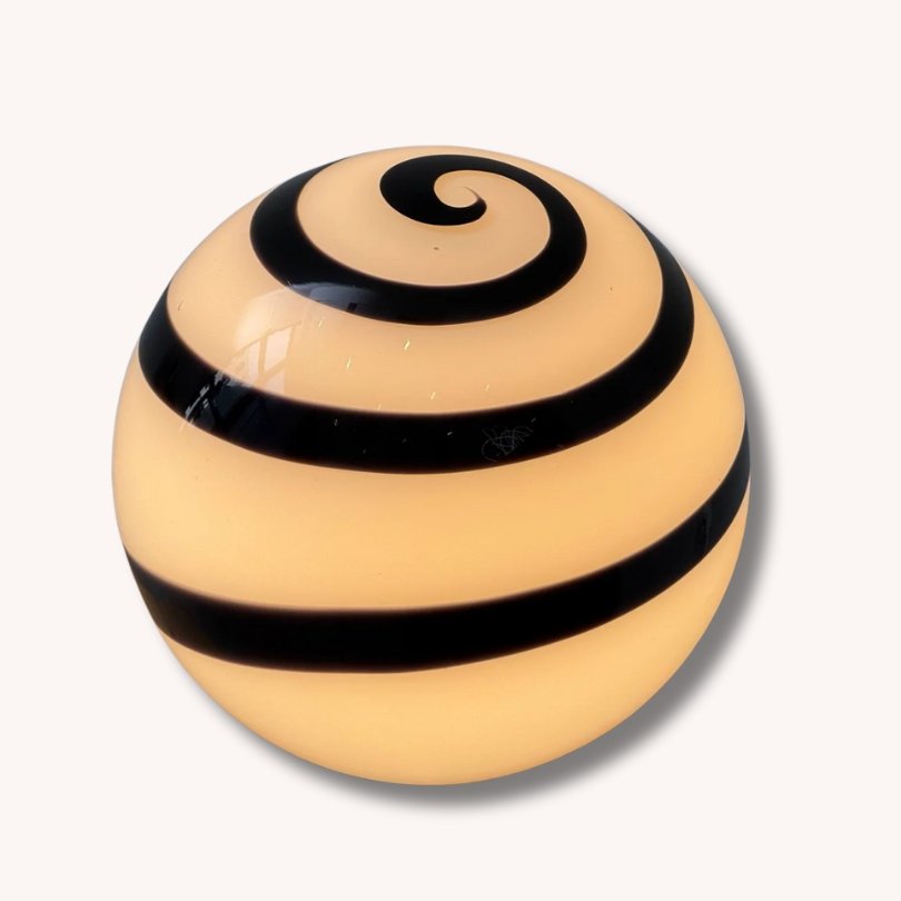 Grosse Glasleuchte mit Zebra-Dekor von Wofi Leuchten, Deutschland, 2000er Jahre