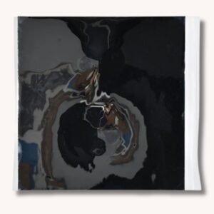 Spiegelobjekt aus Metall von Willy Weber 1977, signiert