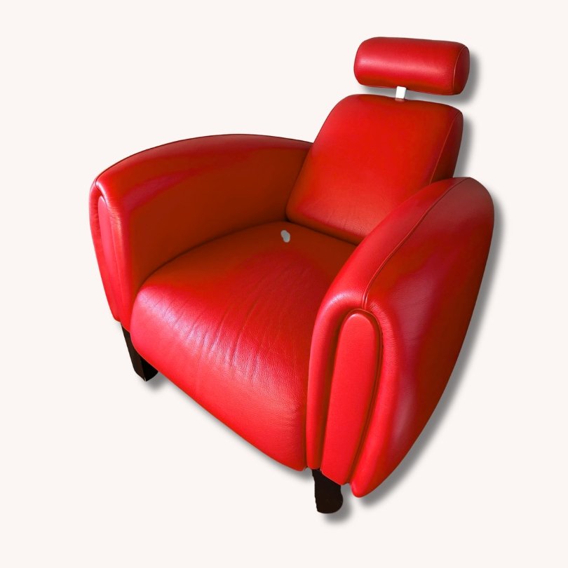 De Sede Sessel DS57 06 Bugatti mit Kopfstütze in rot-vintage-secondhand-gebraucht-schweiz (Instagram Post) De Sede Sessel DS57/06 Bugatti mit Kopfstütze in rot