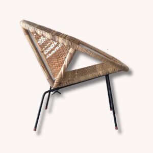 Korbsessel-Rattansessel aus den 60er Jahren