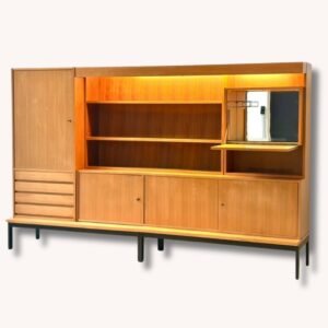 Mid Century Wohnwand aus Teakholz, Schweiz 1960er