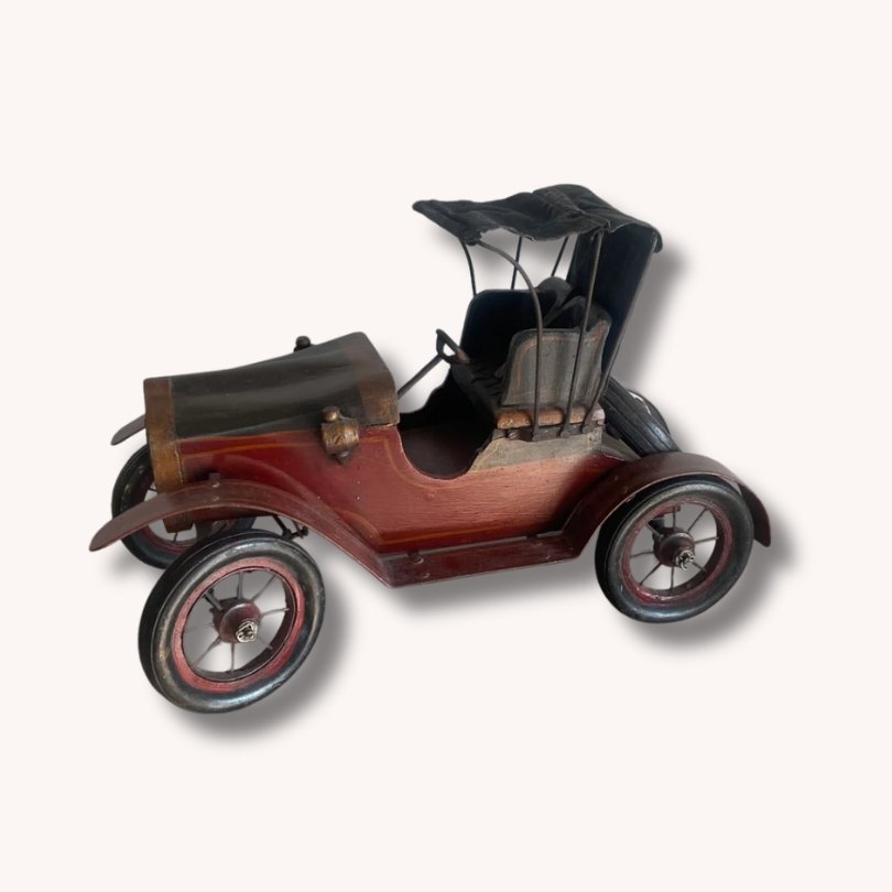 Spielzeugauto Vintage Holz rot
