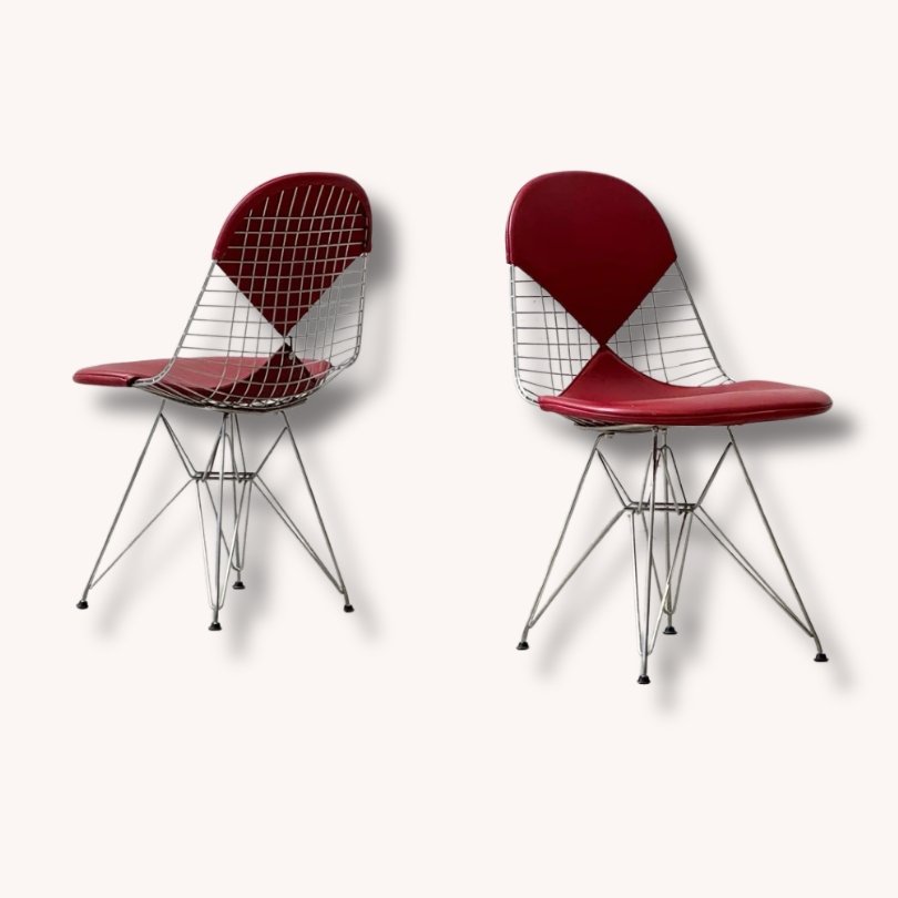 Stühle Modell Bikini von Vitra mit rotem Leder, 1980er Jahre-vintage-secondhand-gebraucht-schweiz (Instagram Post) Stühle Modell Bikini von Vitra mit rotem Leder, 1980er Jahre