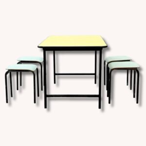 Vintage Tischset Kelko mit 4 Hockern, Schweiz 1960er Jahre