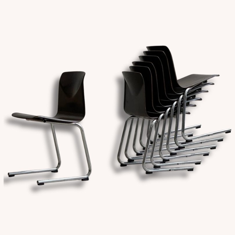 Freischwinger Stühle von Thur-Op-Seat, West Germany, 1960er/70er